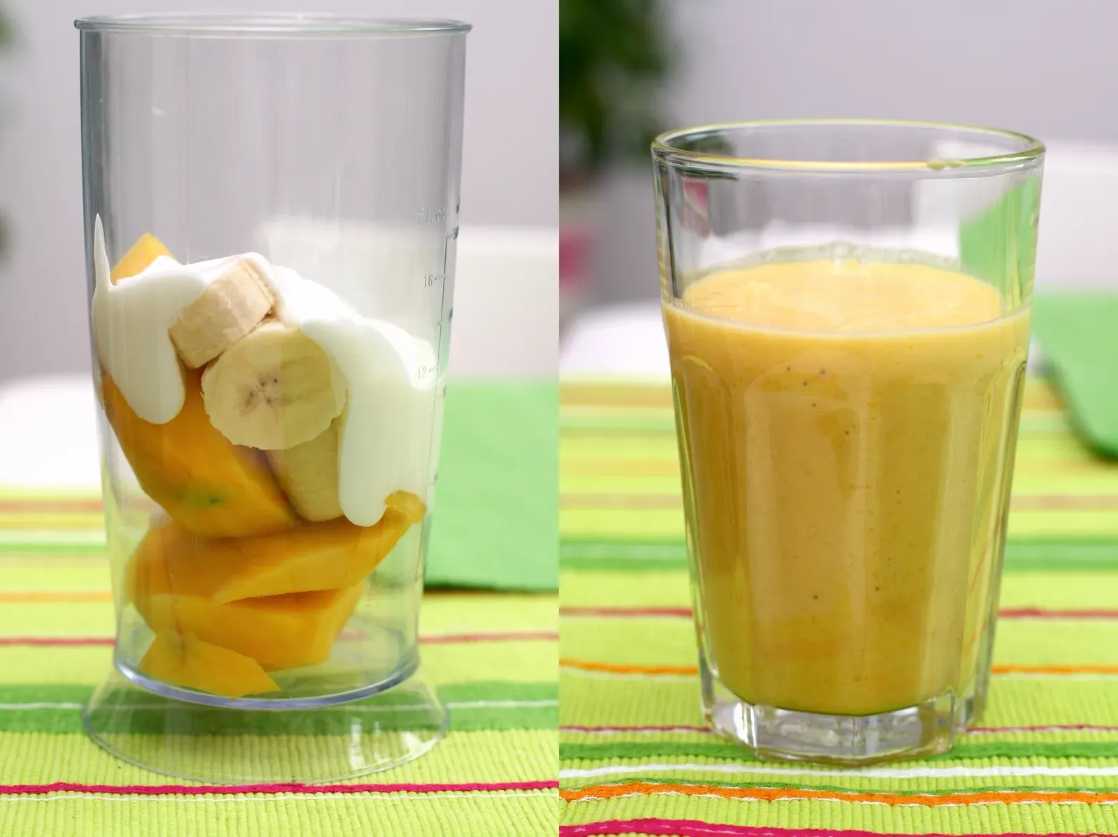 1. The Classic Banana-Mango Tropical Smoothie (Mango, Banana & Yoghurt, CC BY-SA 2.0)