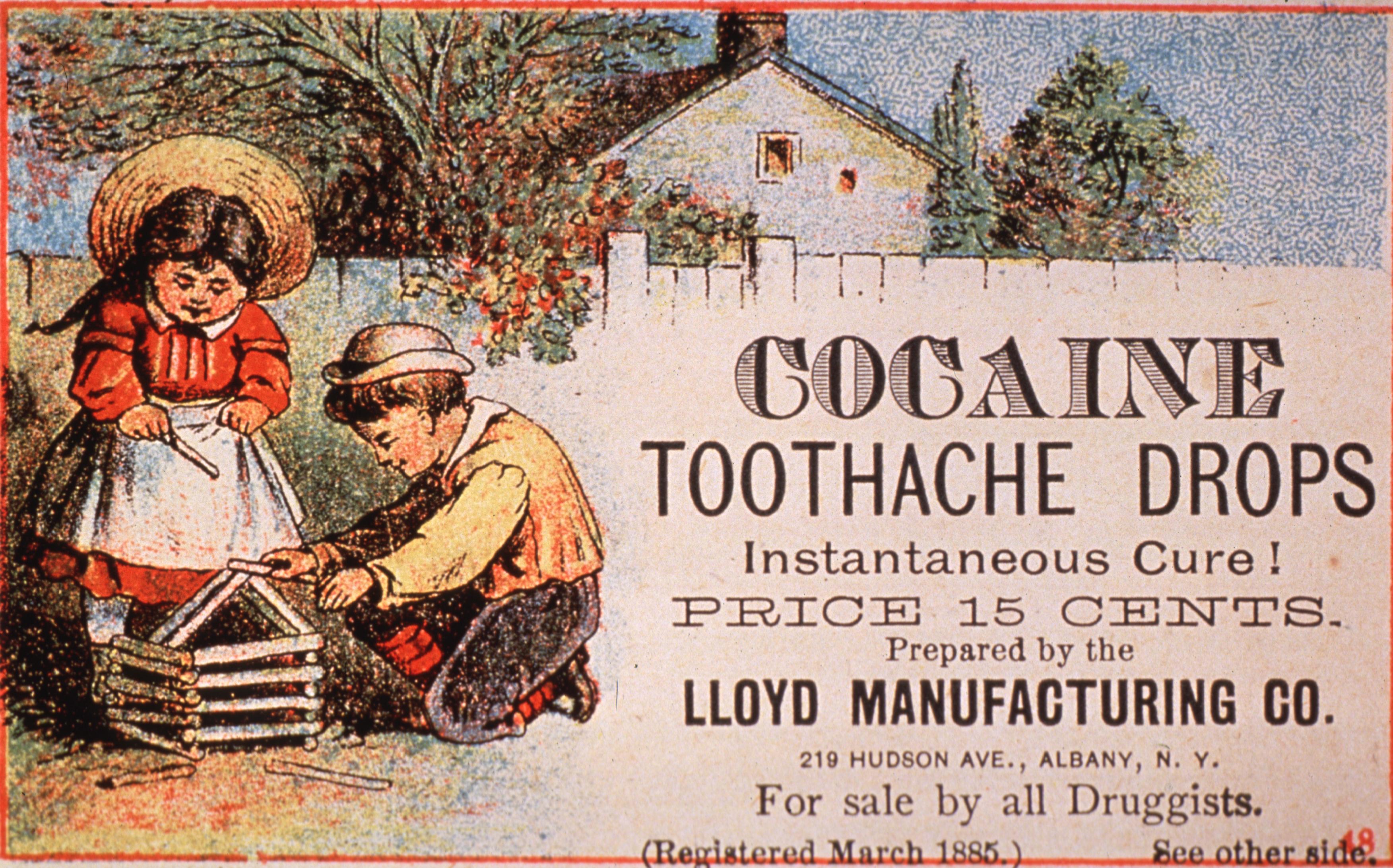 Cocaine Toothache Drops for Children (Image Credits: Wikimedia)
