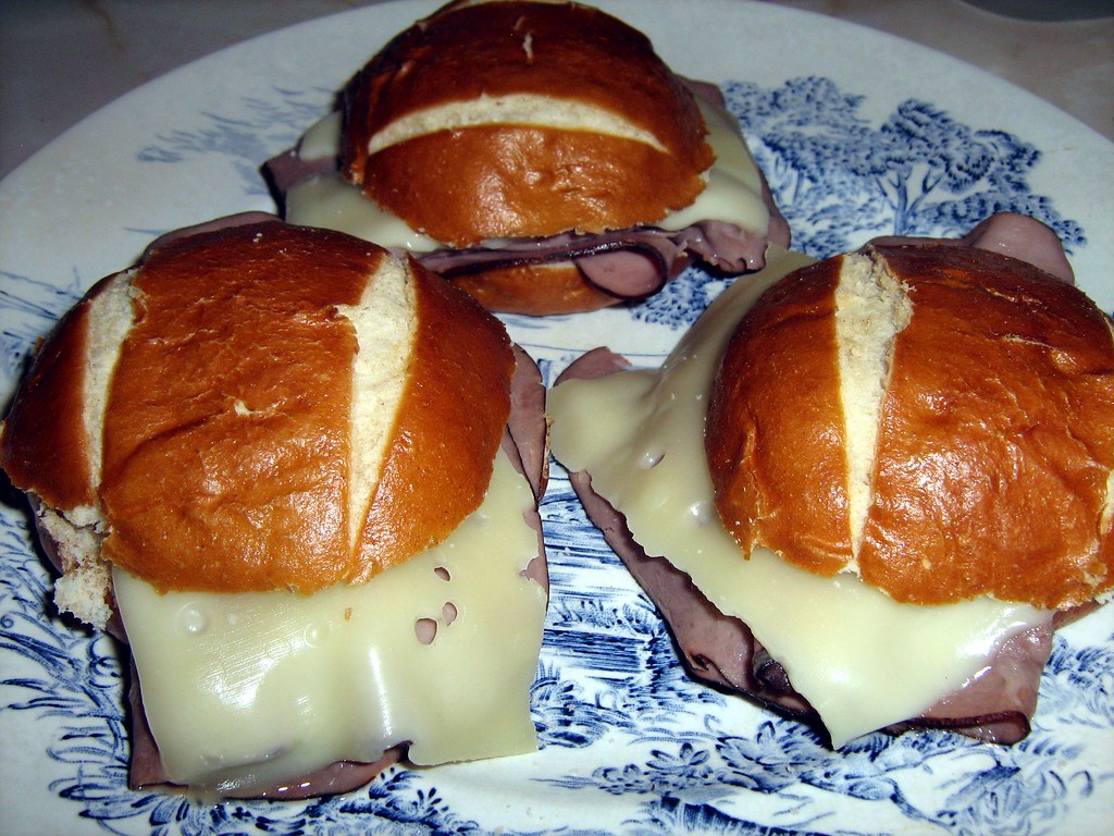 Dunkin's Ham & Swiss Pretzel Sliders (Image Credits: Flickr)