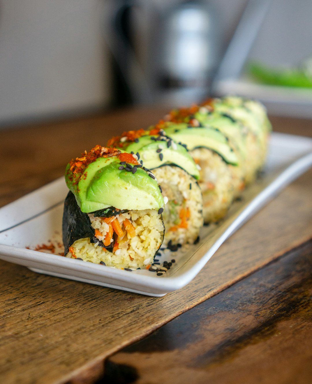 Vegetarian Sushi Rolls with Pickled Ginger and Soy Sauce (image credits: unsplash)