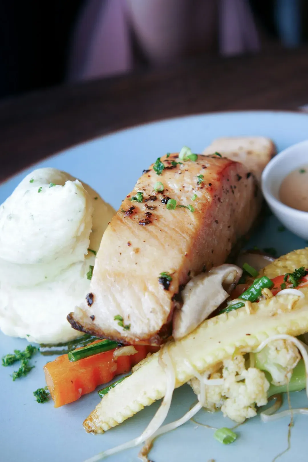 Cancer: Baked Salmon with Brown Rice and Steamed Broccoli (Image Credits: Unsplash)