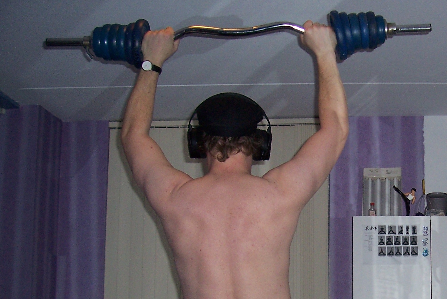 Overhead Press with Poor Shoulder Mobility (image credits: wikimedia)