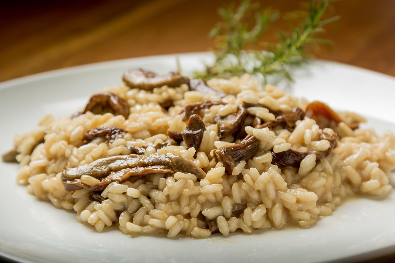 Creamy Mushroom Risotto (image credits: pixabay)