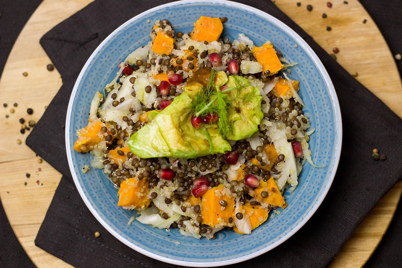 Roasted Sweet Potato and Turkey Buddha Bowls (image credits: pixabay)