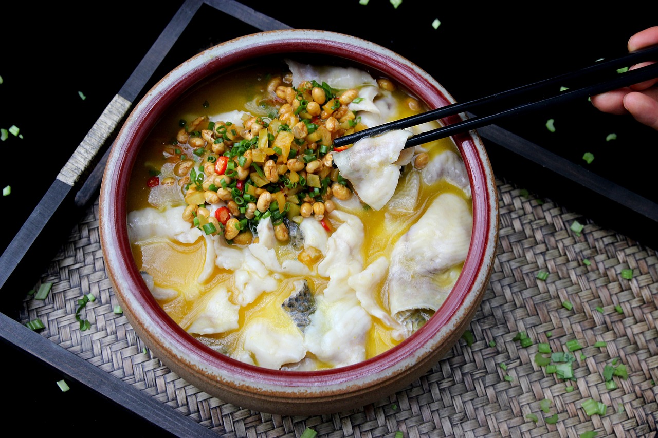 Suguo (酸辣粉, Suān Là Fěn) – Hot & Sour Sweet Potato Noodles (image credits: pixabay)