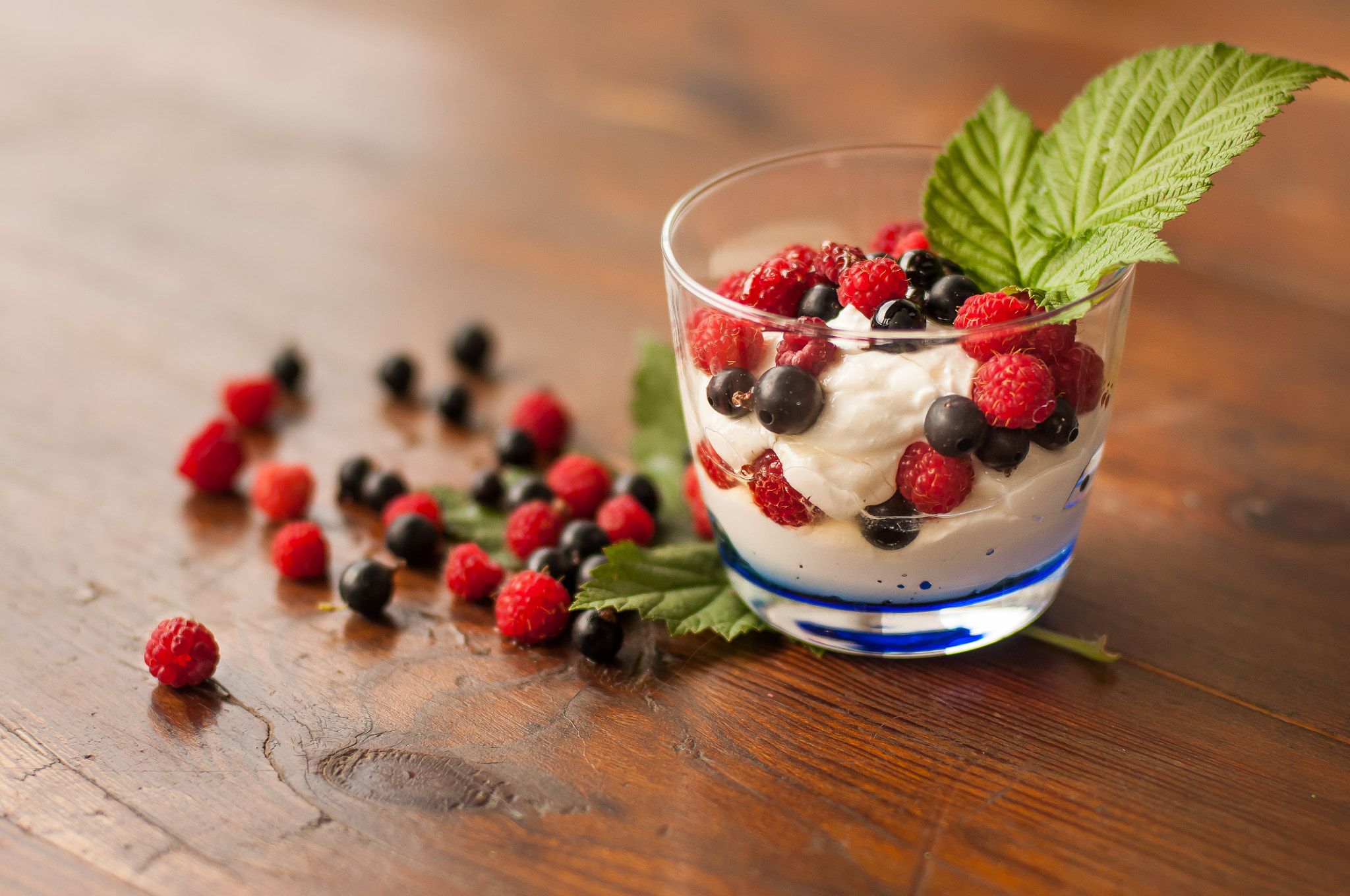 Cottage Cheese with Berries (image credits: wikimedia)