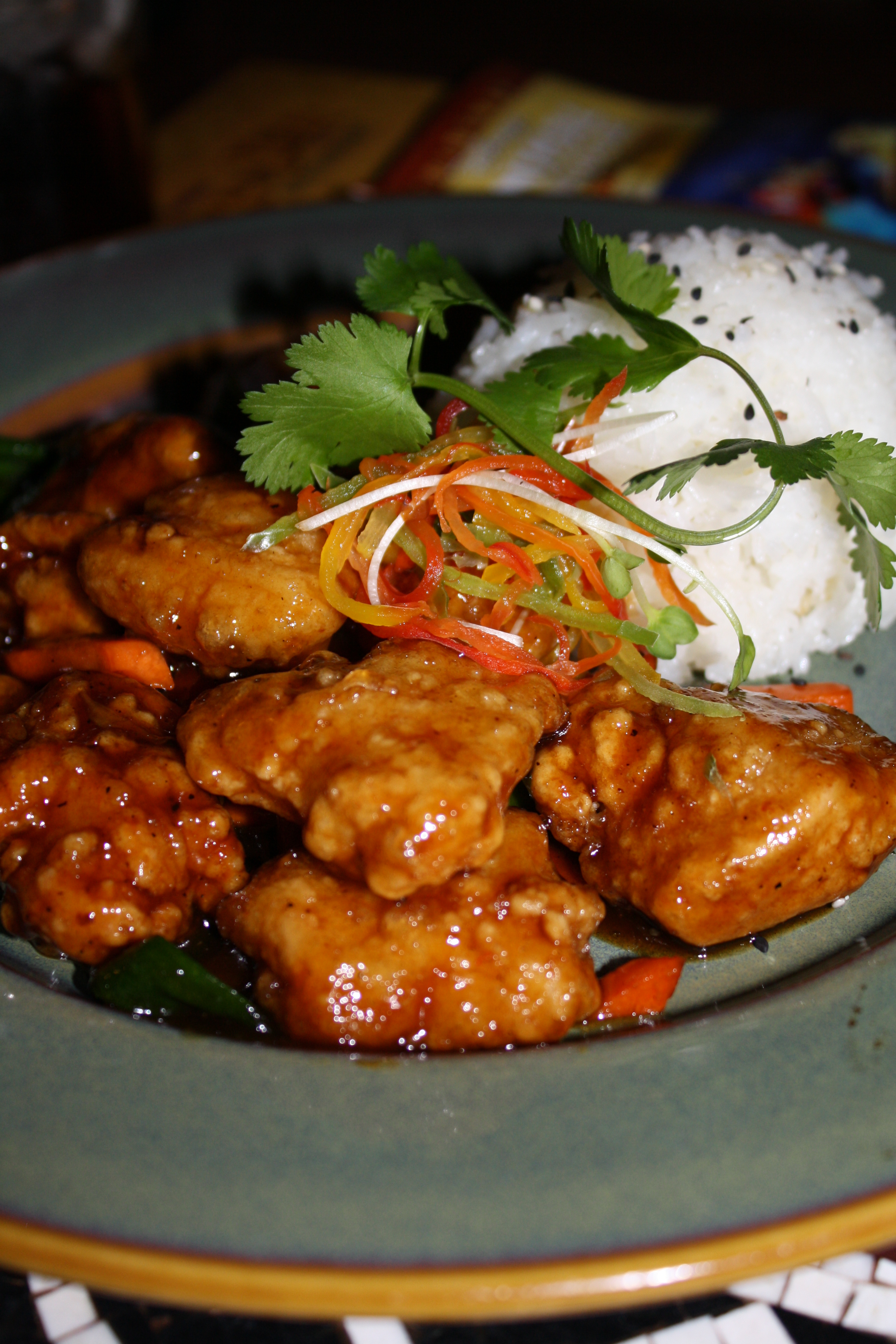 Bourbon Chicken with Toasted Pecans (image credits: wikimedia)