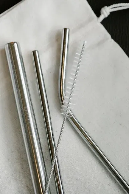 10. Food-Grade Stainless Steel Straws: The Clearest Winner (Image Credits: Pexels)