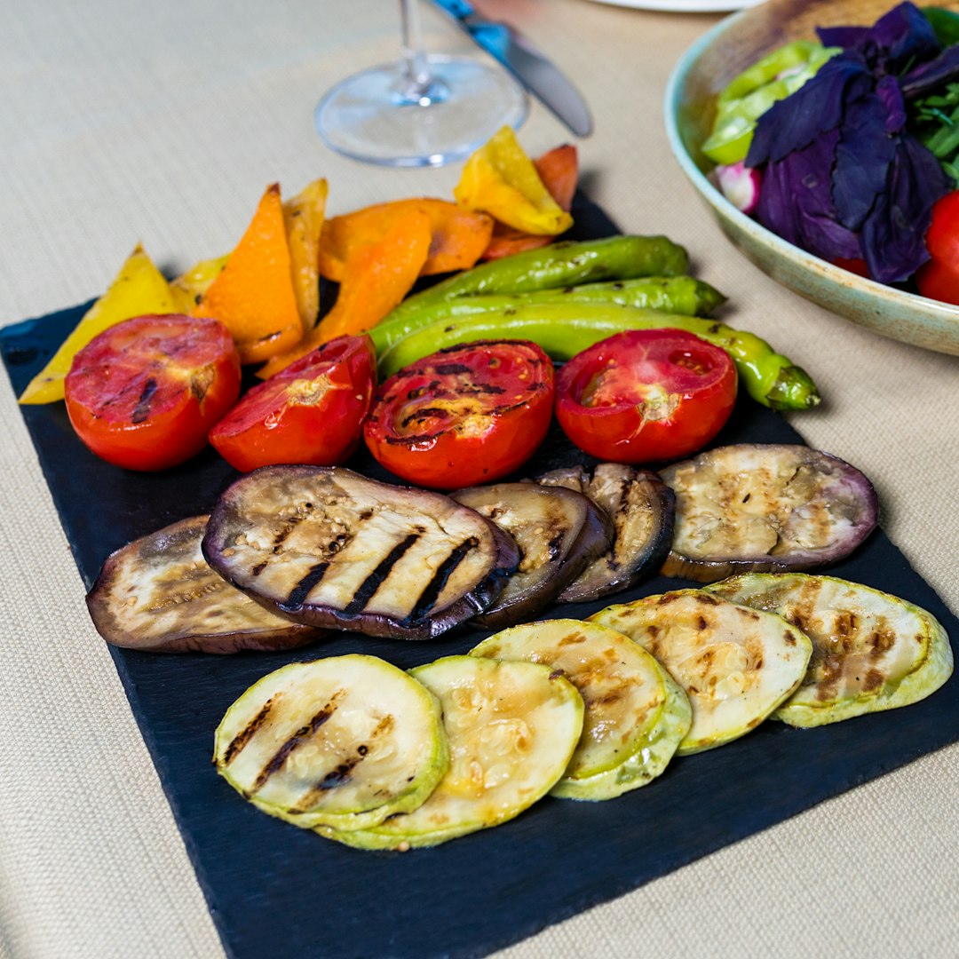 Grilled Vegetable Platter 🍆🌶️ (image credits: unsplash)
