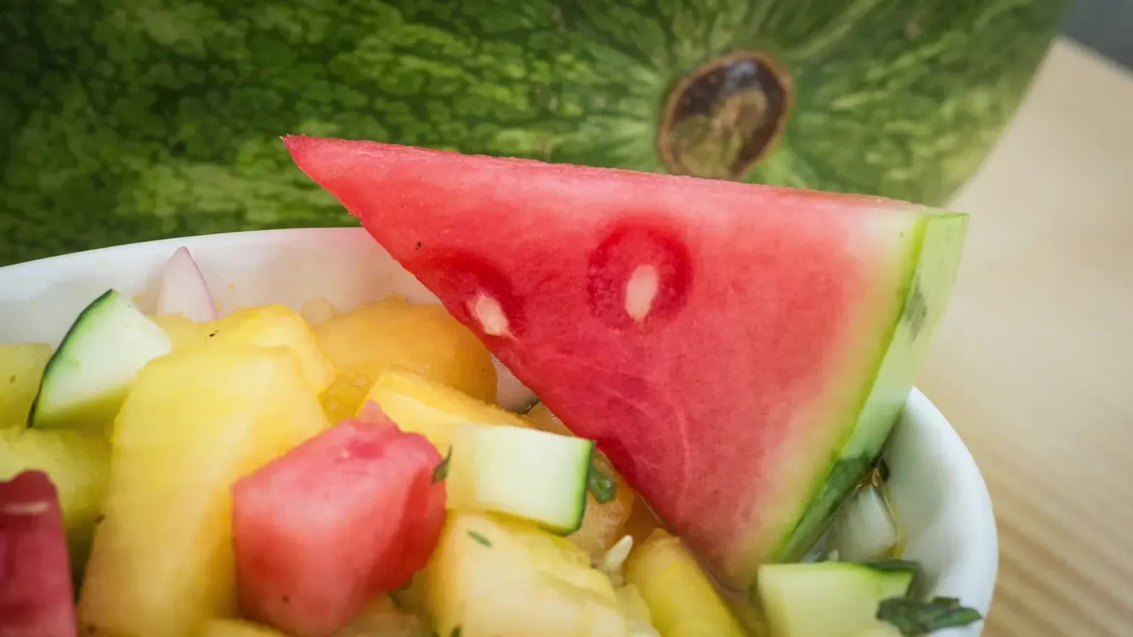 Conclusion (20160715-AMS-LSC-9001-Farmers Market-Food Demo-Watermelon Salad, Public domain)