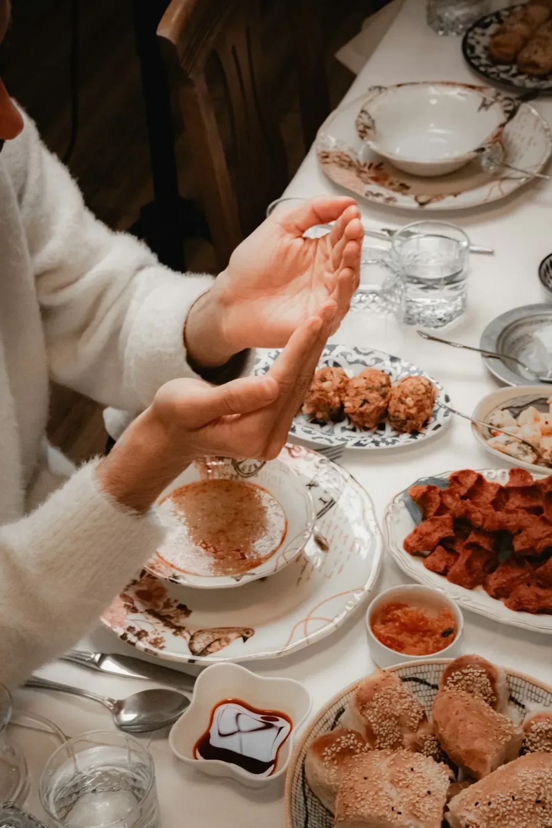 3. Saying Grace Before Eating (Image Credits: Unsplash)