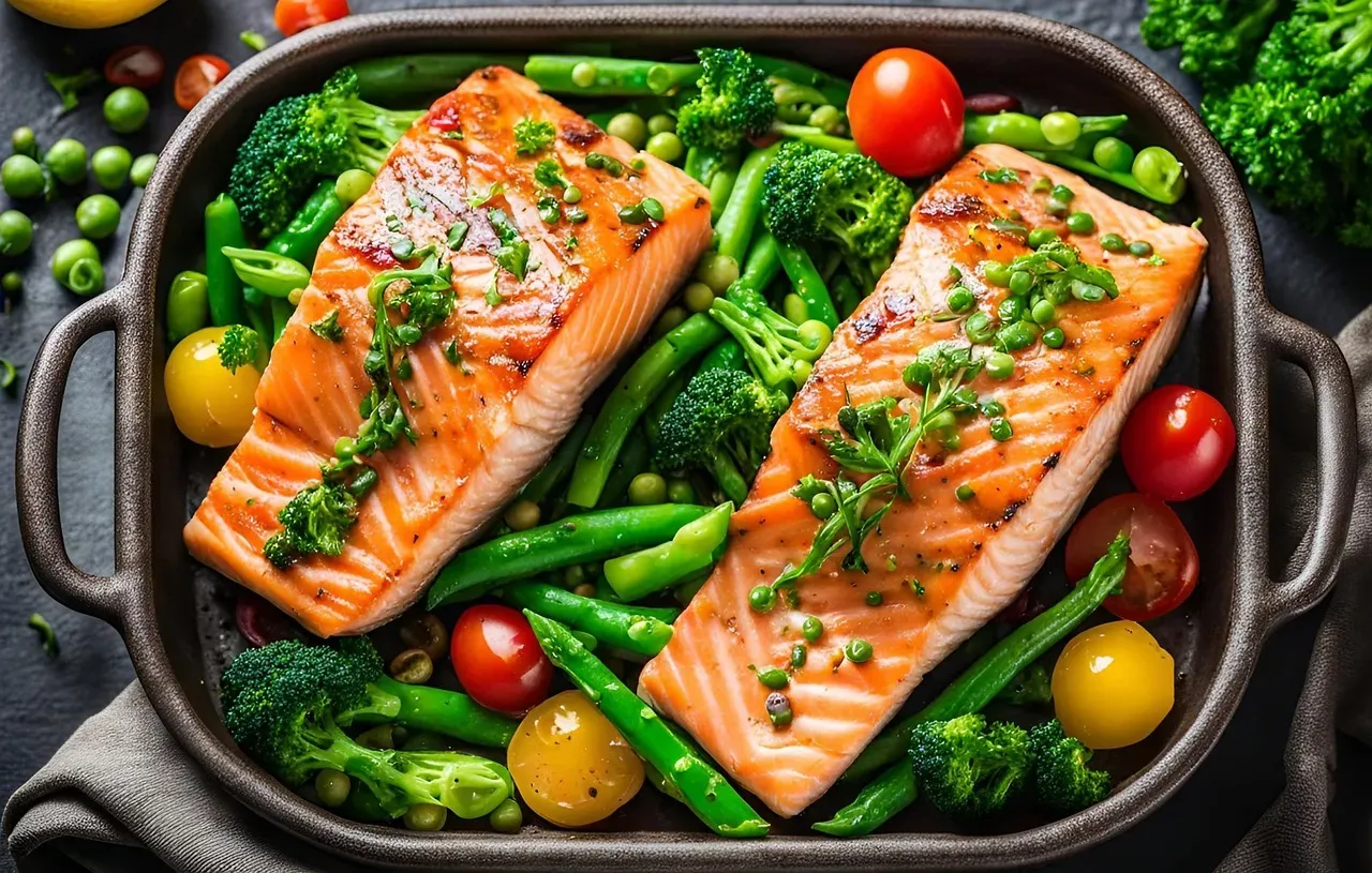 Baked Salmon with Vegetables (Image Credits: Pixabay)