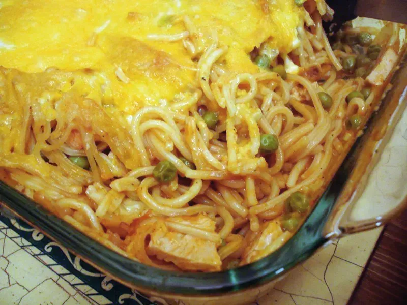Chicken Tetrazzini (Image Credits: Originally posted to Flickr as Turkey Tetrazzini from Saveur, CC BY-SA 2.0, https://commons.wikimedia.org/w/index.php?curid=10443361)