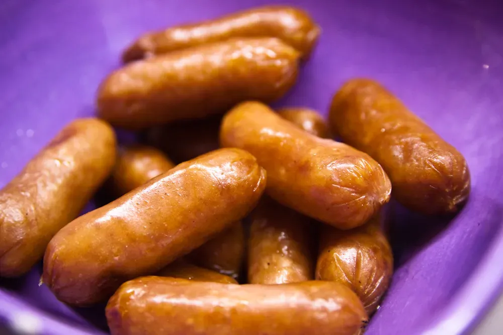 5. Cocktail Franks in Grape Jelly Sauce: When Tiny Sausages Got Fancy (By Steven Depolo, CC BY 2.0)