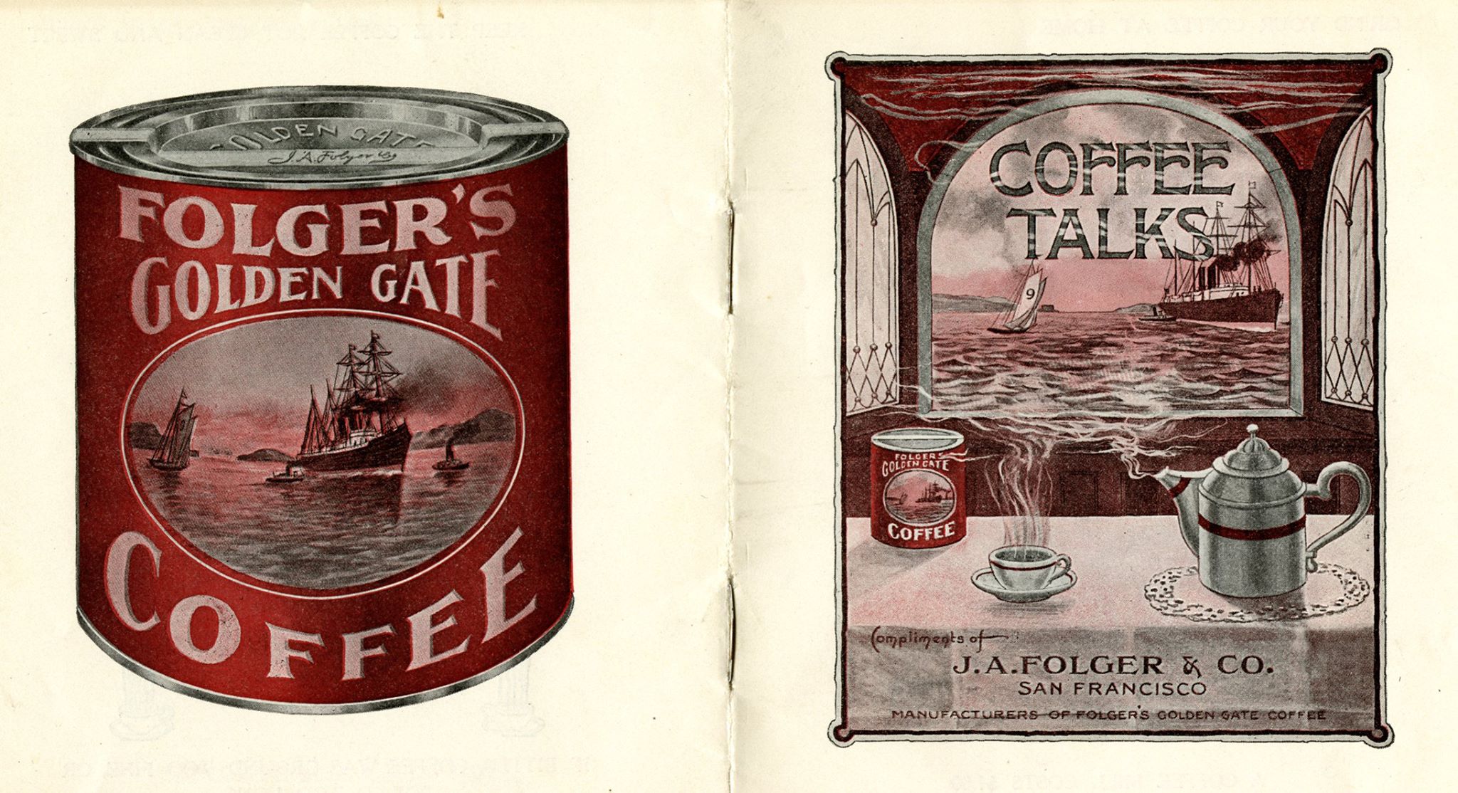 Folgers Coffee: Gold Rush Origins in 1850 (Image Credits: By JA Folger Co., Public domain, https://commons.wikimedia.org/w/index.php?curid=51287033)