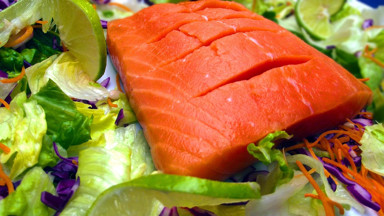 2. Salmon (image credits: pixabay)