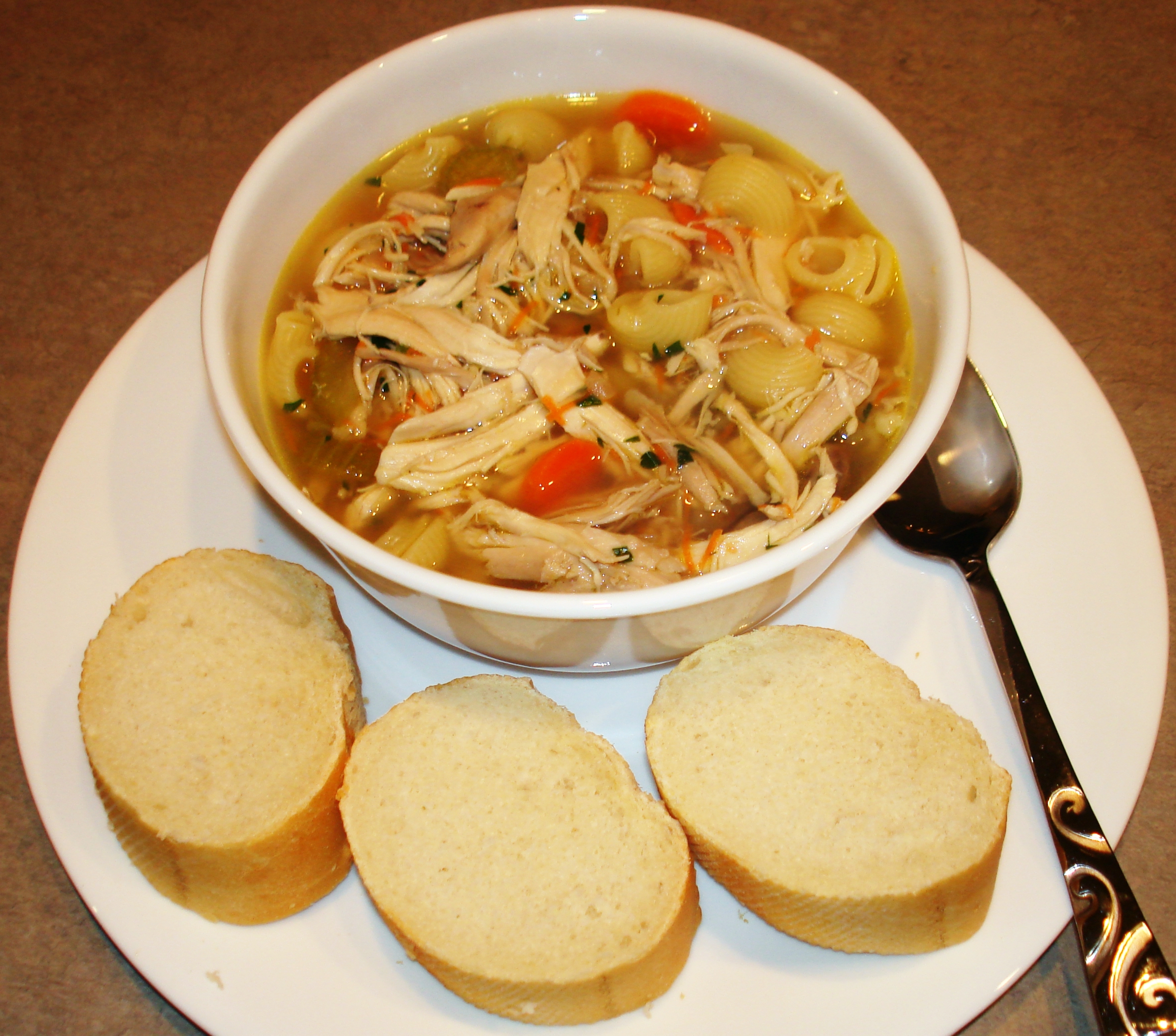 Traditional Chicken Noodle Soup with Immune Boosters (image credits: wikimedia)