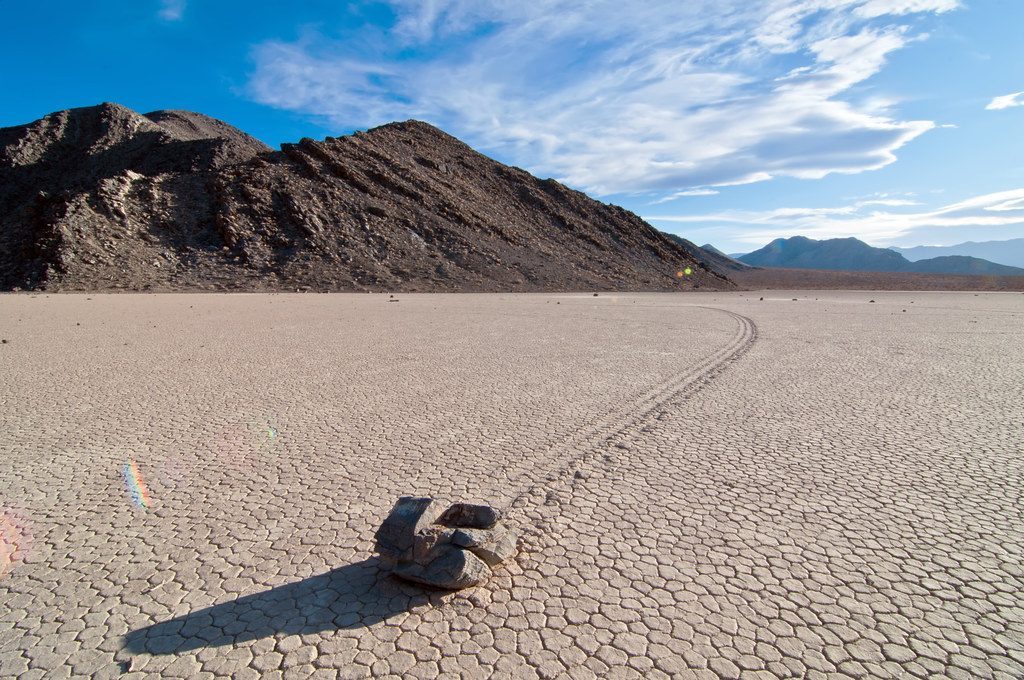 The Sailing Stones of Death Valley (Image Credits: Flickr)