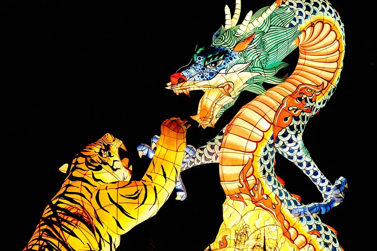 The Dragon: A Dynamic Force That Matches the Tiger's Fire (Image Credits: Pixabay)