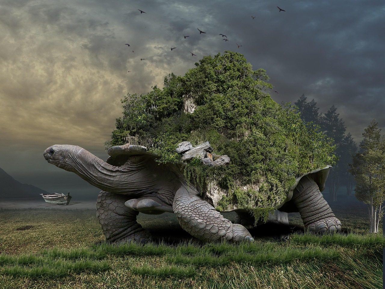 The Wise Turtle Who Carries the Earth (Image Credits: Pixabay)