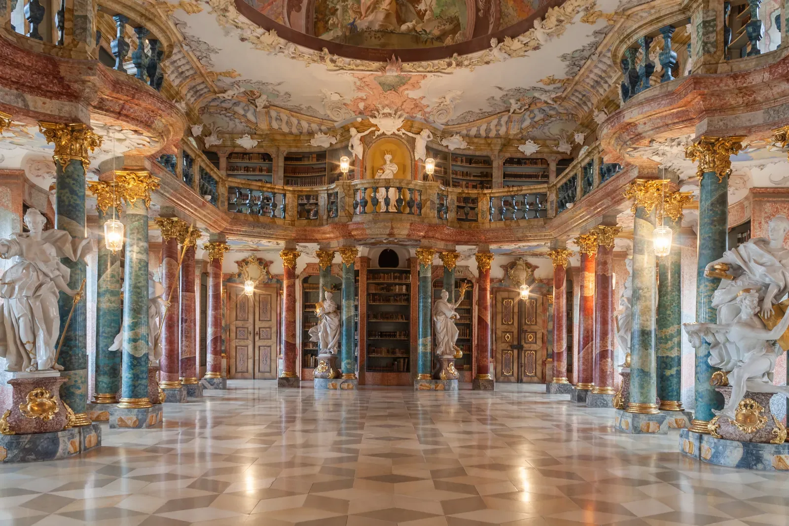 Wiblingen Abbey Library, Germany (Image Credits: Wikimedia)