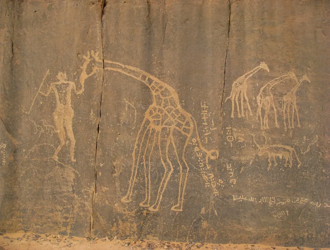 #11: Stone Age Cave Paintings of Humans Swimming (Image Credits: Pixabay)