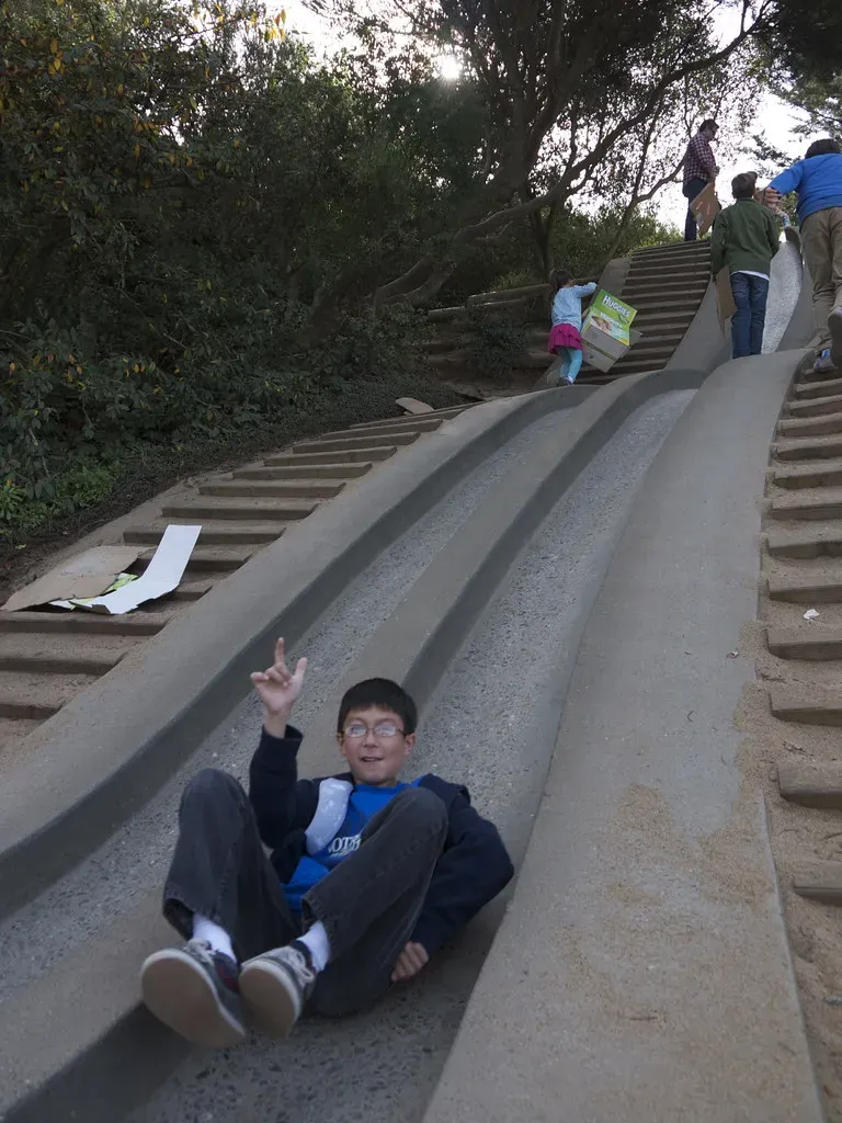 Seward Street Slides: Urban Playground Chaos (Image Credits: Flickr)