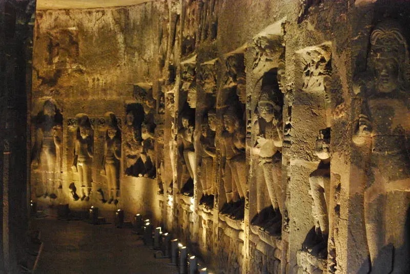 Ajanta Caves, India: Silent Guardians of Buddhist Wisdom (Image Credits: Flickr)