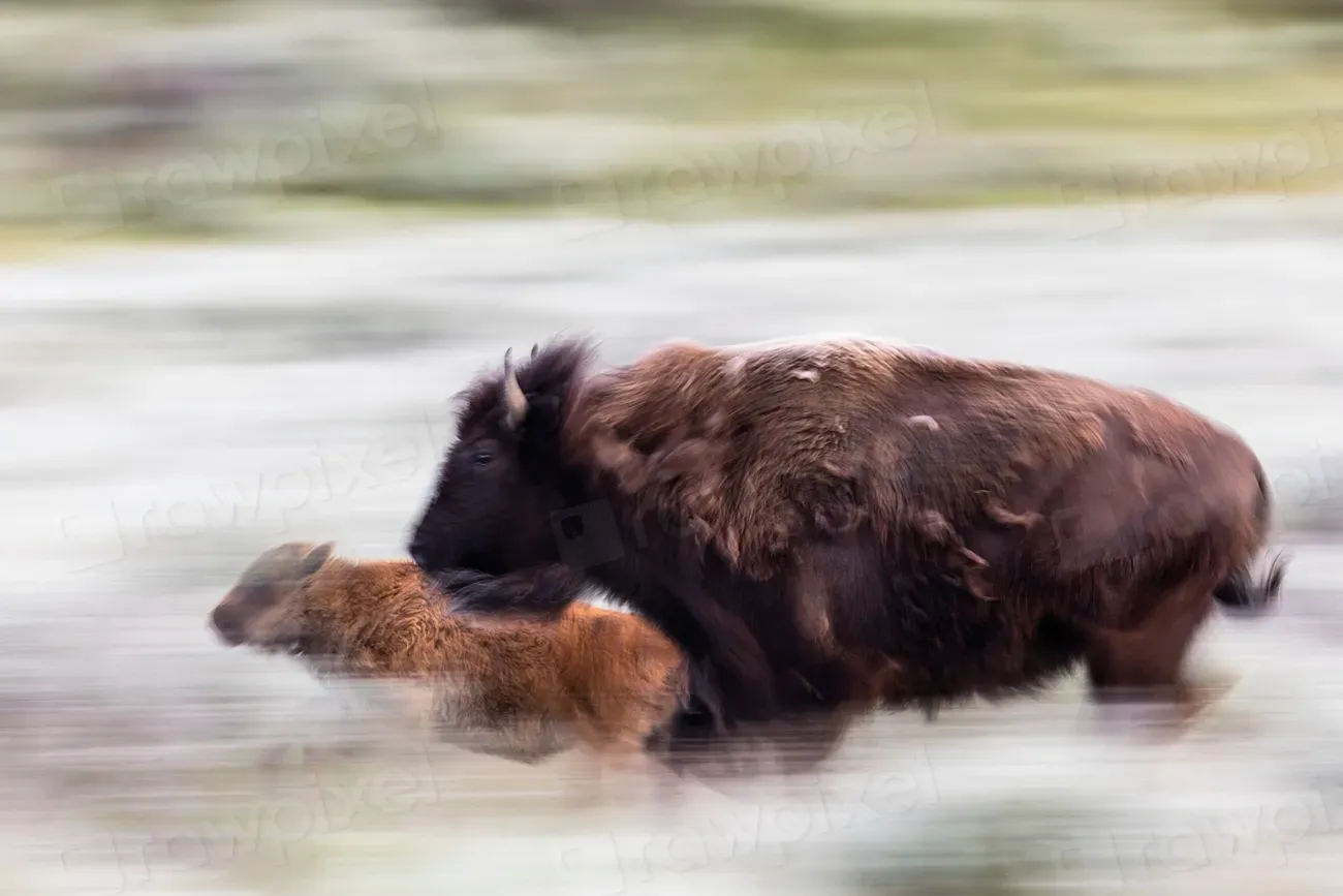 #5: Never Try to Outrun a Bison in an Open Field (Image Credits: Rawpixel)