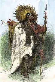 The Wampanoag Nation: First Contact and King Philip's War (Image Credits: Wampanoag warrior: Wikipedia)