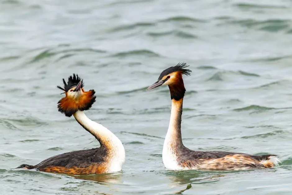 11. The Great Crested Grebe: A Synchronized Water Ballet (Image Credits: Pexels)