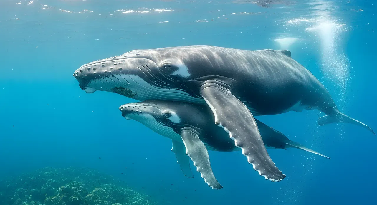 7. Humpback Whale Mothers Whisper to Keep Their Calves Safe (Image Credits: Pixabay)