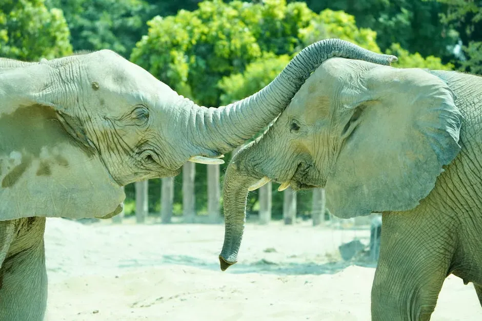 Bubbles the Elephant and Bella the Black Lab (Image Credits: Pexels)