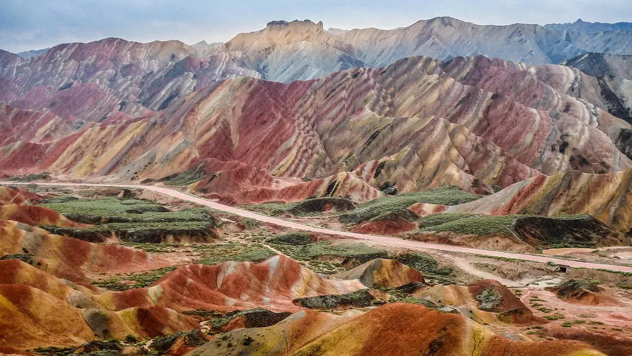 #9. Zhangye Danxia Landform, China - Nature's Painted Mountains (Image Credits: Pixabay)