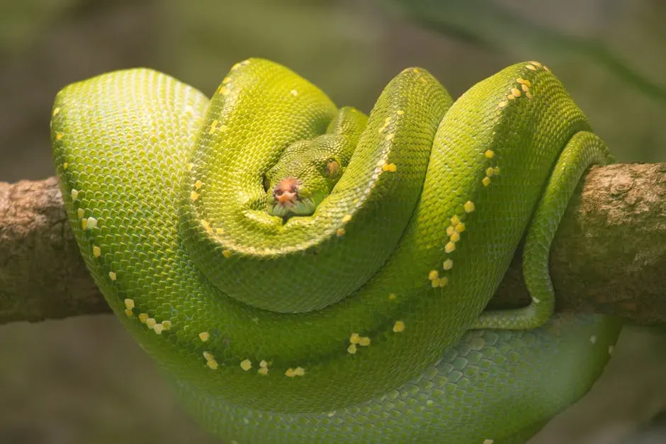#9. Sagittarius (November 22 – December 21): The Green Tree Python (Image Credits: Pexels)