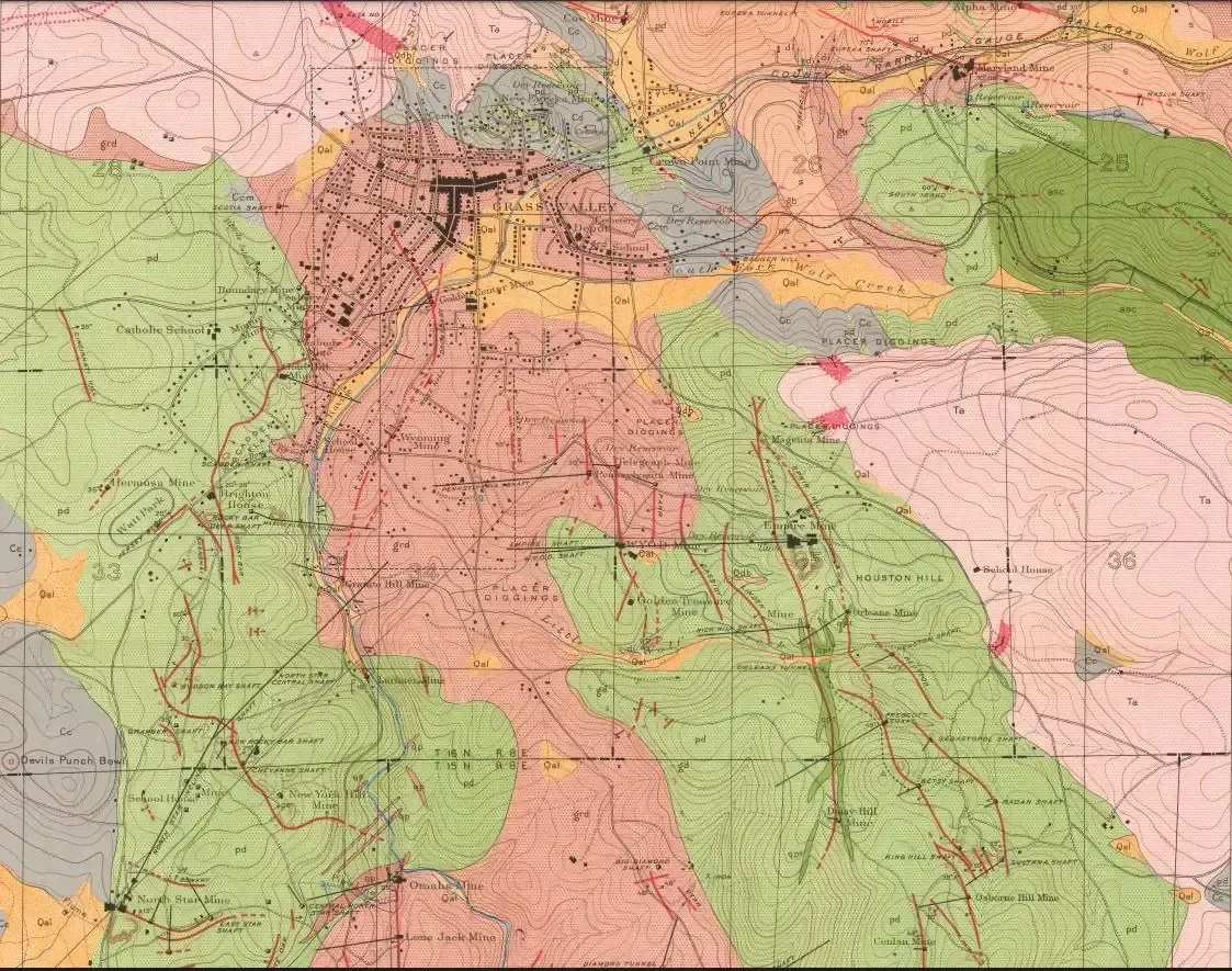 Grass Valley: Gold Rush Charm With Modern Comforts (Image Credits: The gold quartz veins of Grass Valley, California Professional Paper 194, https://pubs.er.usgs.gov/publication/pp194, Public domain, https://commons.wikimedia.org/w/index.php?curid=116391738)