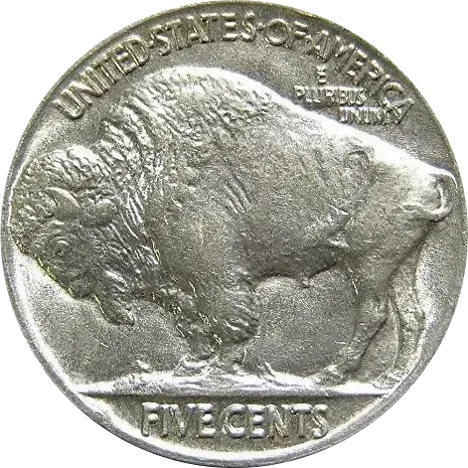 1937-D Three-Legged Buffalo Nickel (Image Credits: Wikimedia)