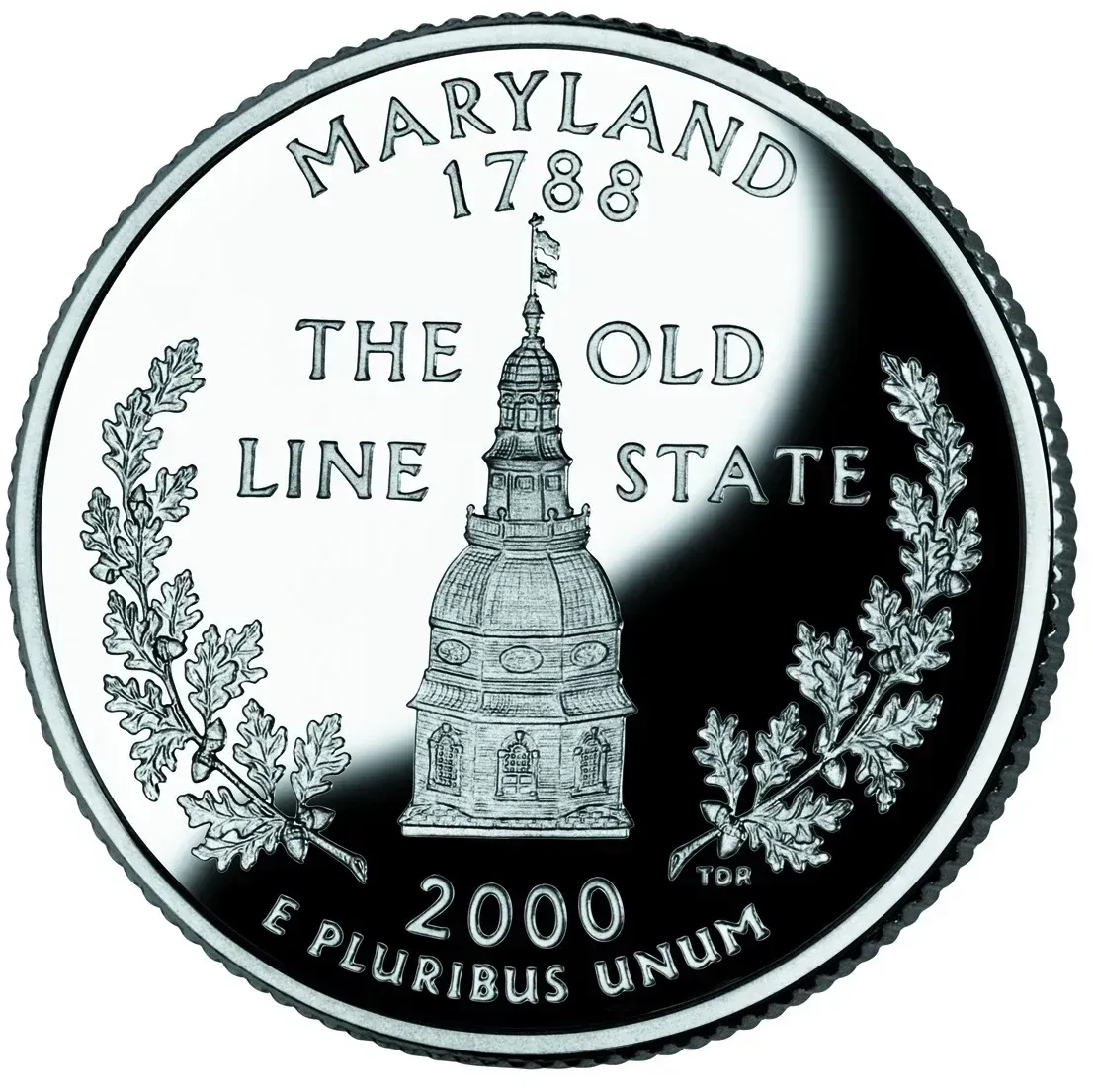 2000 Maryland Quarter Struck on Wrong Planchet (Image Credits: Public domain, https://commons.wikimedia.org/w/index.php?curid=51063)
