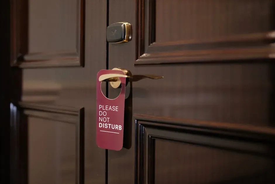 3. Keeping the "Do Not Disturb" Sign Up for the Entire Stay (Image Credits: Pexels)