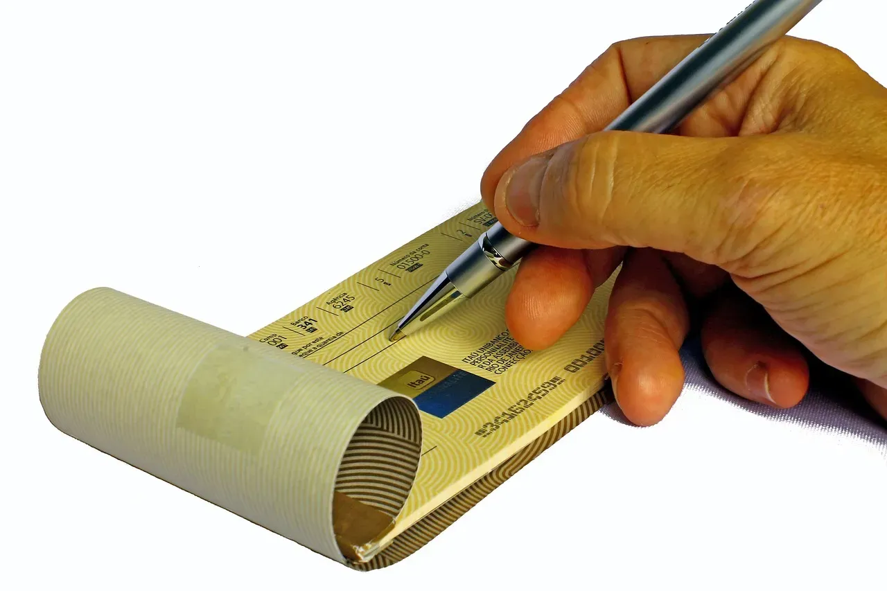 1. A Physical Checkbook and Handwritten Ledger (Image Credits: Pixabay)