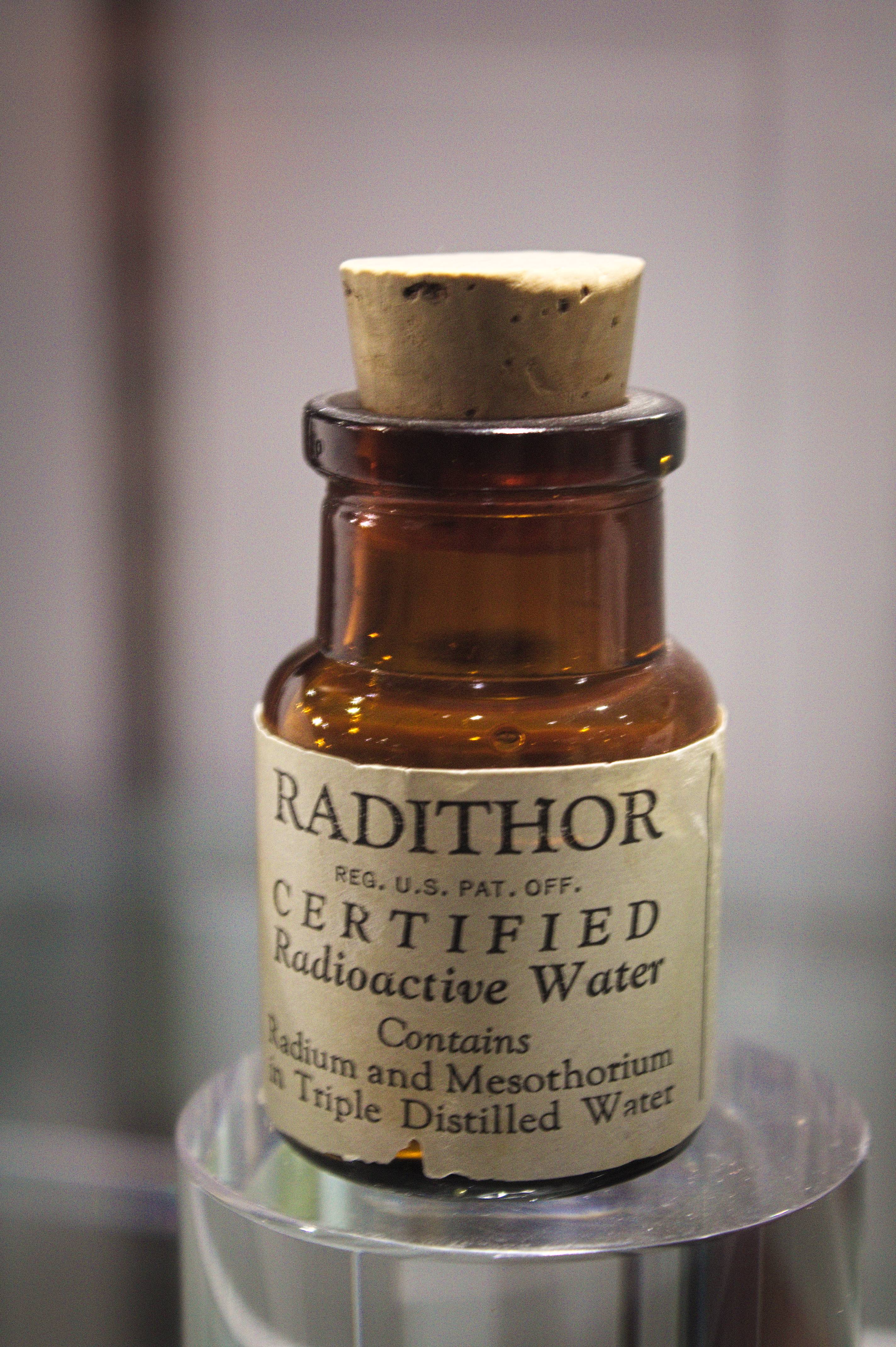 Radium Water - The Glowing Energy Drink (Image Credits: Radithor, CC BY-SA 2.0, https://commons.wikimedia.org/w/index.php?curid=57841049)