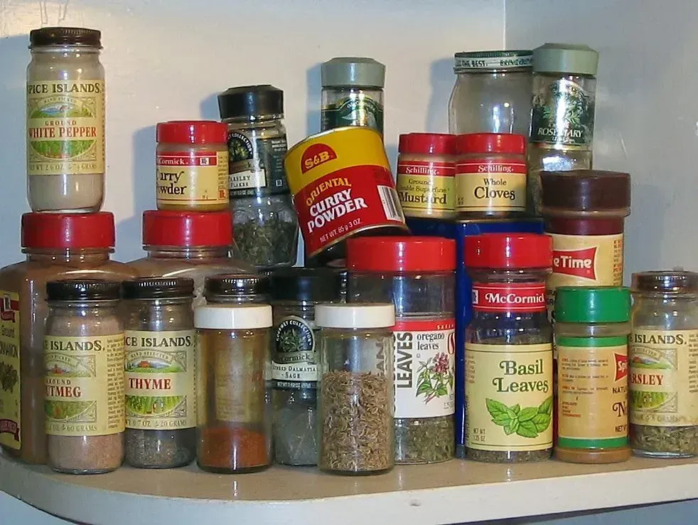 5. An Overflowing Spice Collection (Transferred from en.wikipedia to Commons., CC BY-SA 3.0)