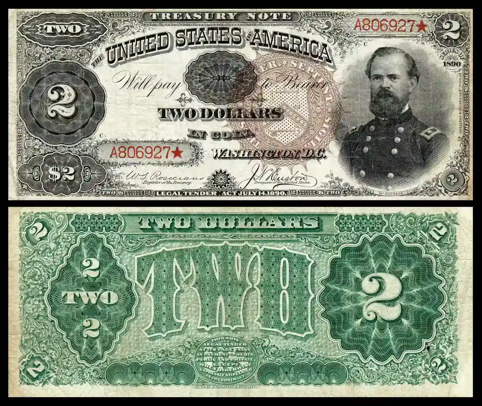 The 1890 Treasury Note: A Jaw-Dropping Relic (Image Credits: Wikimedia)