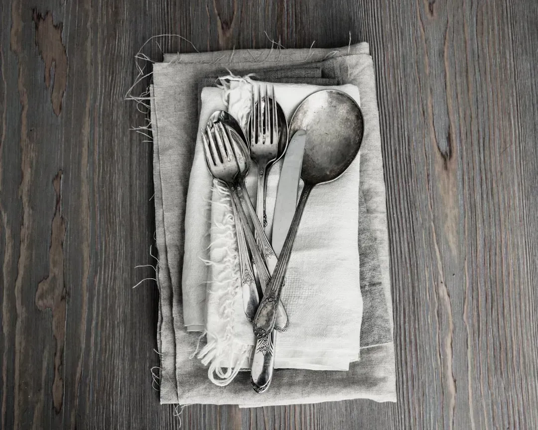 Sterling Silver Flatware (Image Credits: Unsplash)