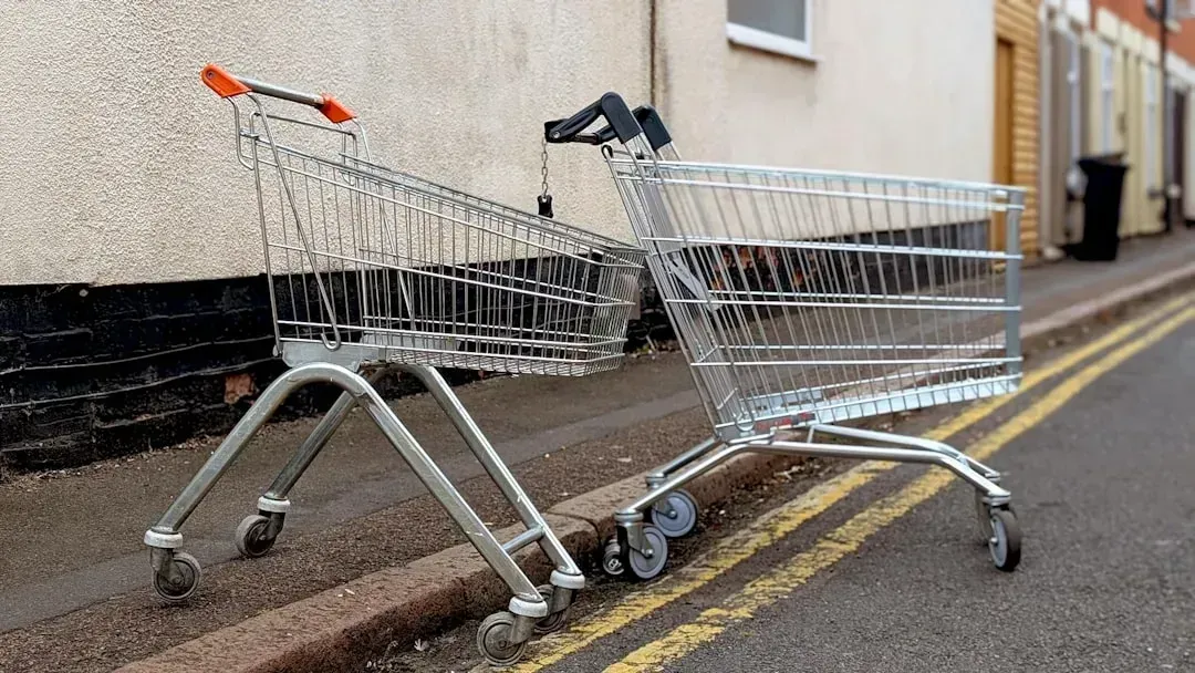 3. Shopping Cart Handles (Image Credits: Unsplash)