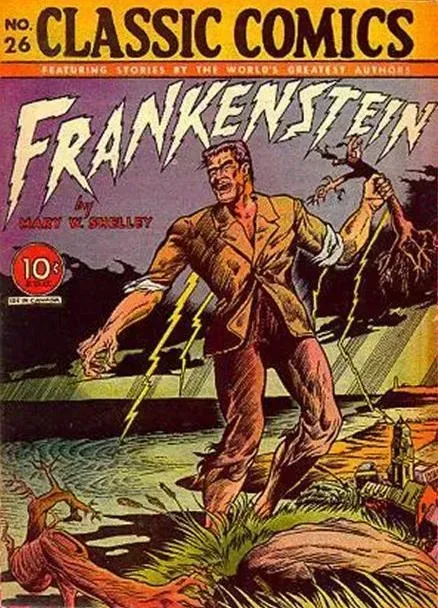 2. Frankenstein by Mary Shelley (1818) - Mother of Science Fiction (Public domain)
