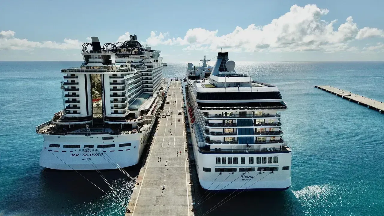 Ships Dock Side By Side Like Floating Parking Lots (Image Credits: Pixabay)