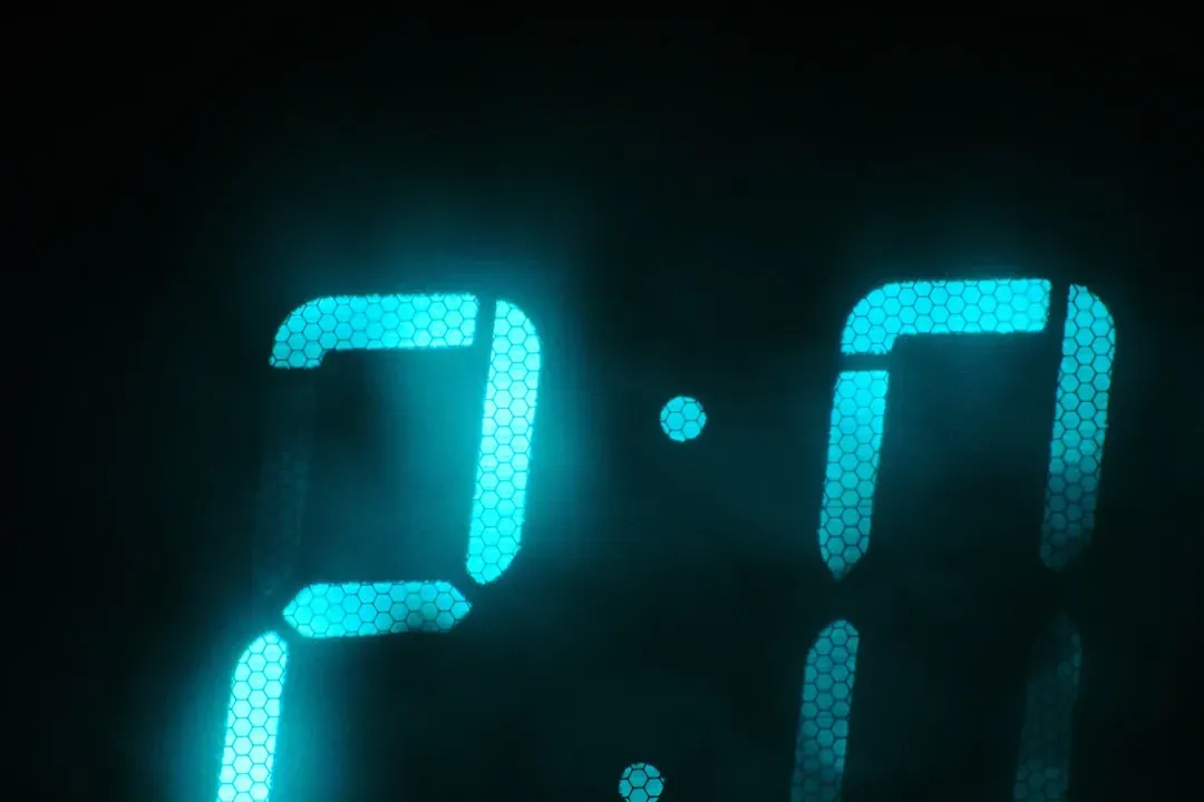 Digital Clocks With Blue Light Displays (Image Credits: Unsplash)