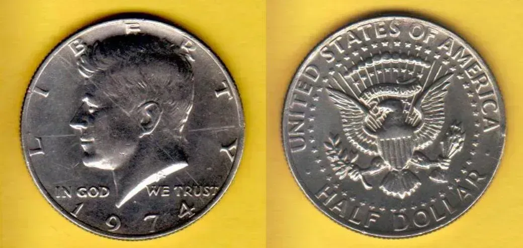 1971-D Kennedy Half Dollar Struck on Silver-Clad Planchet (Image Credits: Wikimedia)