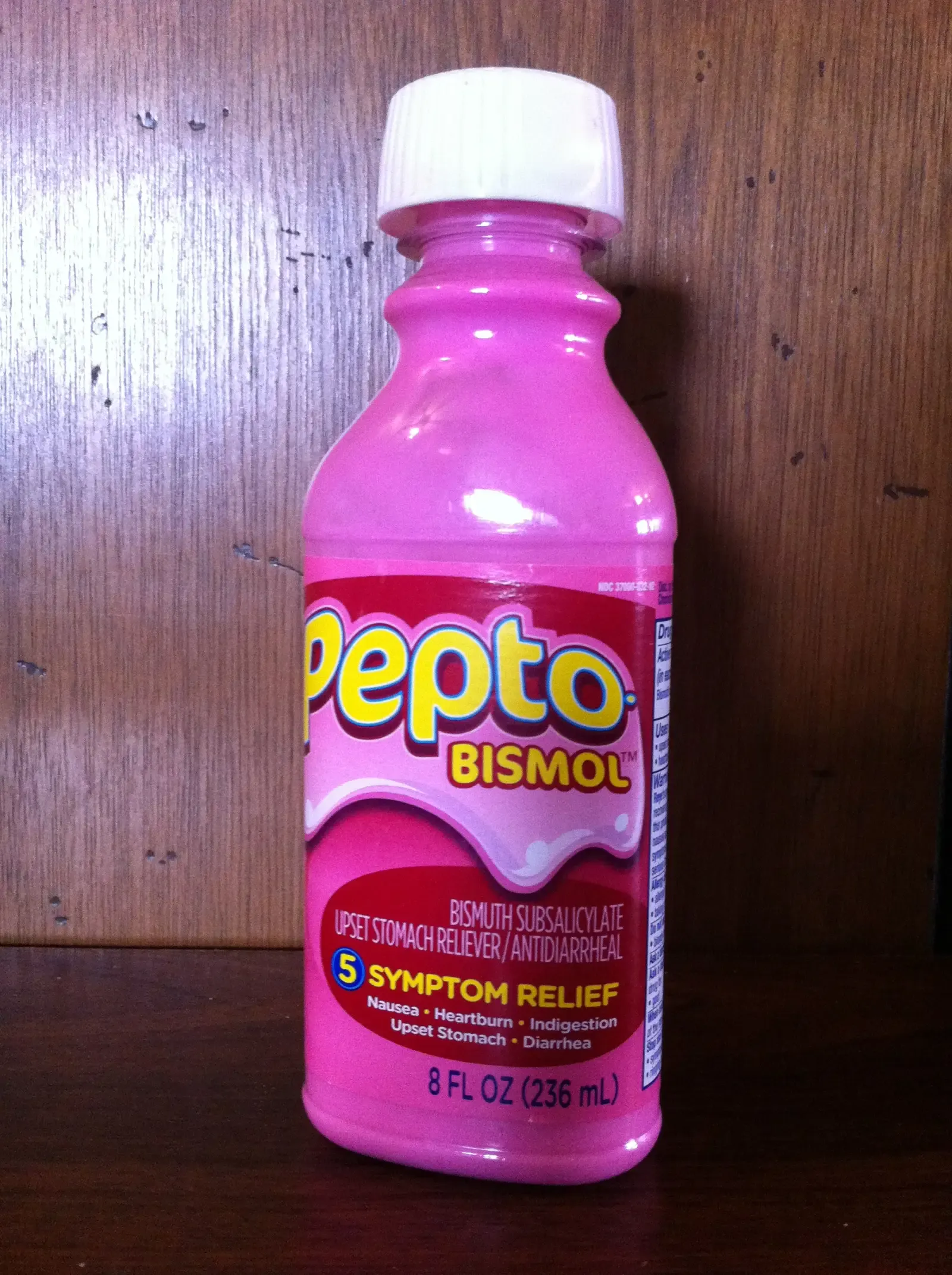 Bismuth Subsalicylate Products Like Pepto-Bismol (Image Credits: Wikimedia)